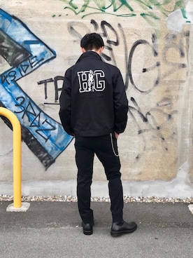 「hystericglamour」｜「アイテム（ブルゾン）」を使った、HIDEさん（メンズ・172cm）の夏コーディネート