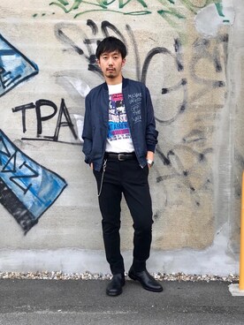 「hystericglamour」｜「アイテム（ブルゾン）」を使った、HIDEさん（メンズ・172cm）の夏コーディネート