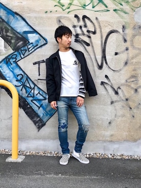 「hystericglamour」｜「アイテム（ブルゾン）」を使った、HIDEさん（メンズ・172cm）の夏コーディネート