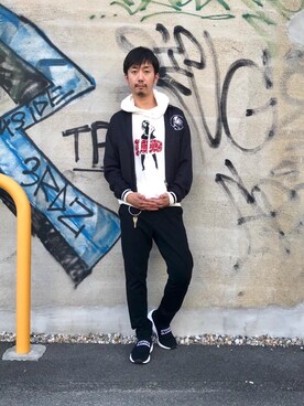 「hystericglamour」｜「アイテム（ブルゾン）」を使った、HIDEさん（メンズ・172cm）の夏コーディネート