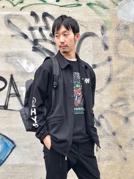 「hystericglamour」｜「アイテム（ブルゾン）」を使った、HIDEさん（メンズ・172cm）の夏コーディネート