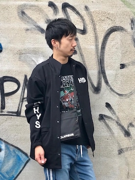 「hystericglamour」｜「アイテム（ブルゾン）」を使った、HIDEさん（メンズ・172cm）の秋コーディネート