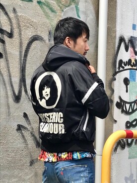 「hystericglamour」｜「アイテム（ブルゾン）」を使った、HIDEさん（メンズ・172cm）の秋コーディネート