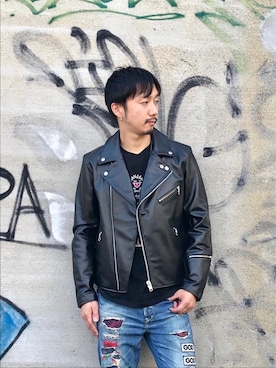 「hystericglamour」｜「アイテム（ジャケット/アウター）」を使った、HIDEさん（メンズ・172cm）の秋コーディネート