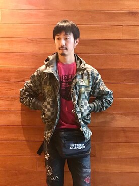 「hystericglamour」｜「アイテム（ジャケット/アウター）」を使った、HIDEさん（メンズ・172cm）の秋コーディネート