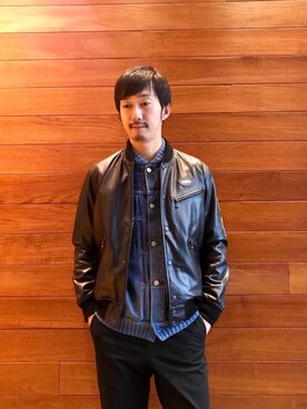 「hystericglamour」｜「アイテム（ブルゾン）」を使った、HIDEさん（メンズ・172cm）の秋コーディネート