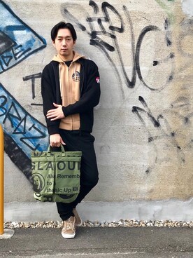 「ポーター」｜「アイテム（ブルゾン）」を使った、HIDEさん（メンズ・172cm）の秋コーディネート