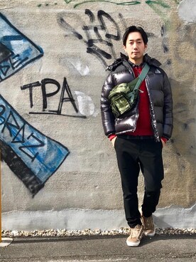 「ポーター」｜「アイテム（その他アウター）」を使った、HIDEさん（メンズ・172cm）の秋コーディネート