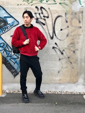 「ポーター」｜「アイテム（その他アウター）」を使った、HIDEさん（メンズ・172cm）の秋コーディネート