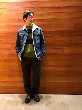 「ランチコート」｜「アイテム（デニムジャケット）」を使った、HIDEさん（メンズ・172cm）の秋コーディネート