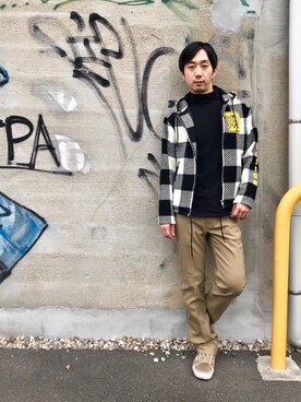「タートル」｜「アイテム（ブルゾン）」を使った、HIDEさん（メンズ・172cm）の秋コーディネート