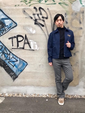「タートル」｜「アイテム（デニムジャケット）」を使った、HIDEさん（メンズ・172cm）の秋コーディネート