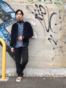 「タートル」｜「アイテム（その他アウター）」を使った、HIDEさん（メンズ・172cm）の秋コーディネート