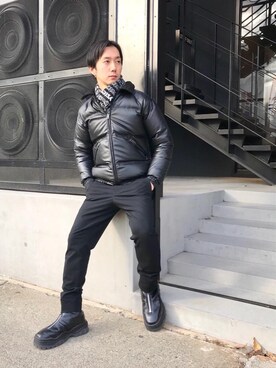 「HYSTERIC GLAMOUR（ヒステリックグラマー）のアイテム（バンダナ/スカーフ）」を使った、HIDEさん（メンズ・172cm）の冬コーディネート