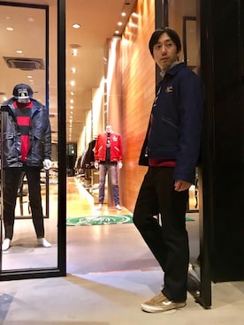 「タートル」｜「アイテム（デニムジャケット）」を使った、HIDEさん（メンズ・172cm）の冬コーディネート