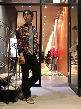「タートル」｜「アイテム（ブルゾン）」を使った、HIDEさん（メンズ・172cm）の冬コーディネート