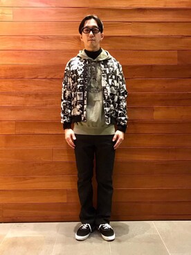 「タートル」｜「アイテム（ブルゾン）」を使った、HIDEさん（メンズ・172cm）の冬コーディネート