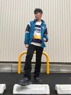 「70s」｜「アイテム（ブルゾン）」を使った、HIDEさん（メンズ・172cm）の春コーディネート