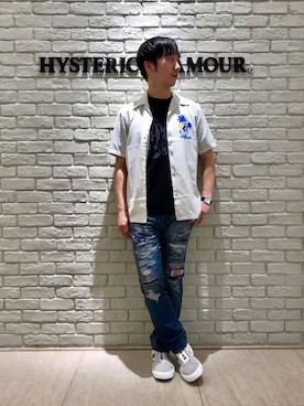 「アロハシャツ」｜「アイテム（ルームウェア）」を使った、HIDEさん（メンズ・172cm）の春コーディネート