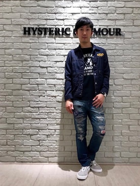 「パイル」｜「アイテム（ジャケット/アウター）」を使った、HIDEさん（メンズ・172cm）の春コーディネート