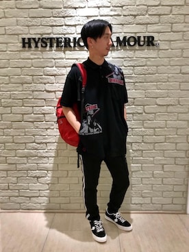 「スポーツ」｜「アイテム（ポロシャツ）」を使った、HIDEさん（メンズ・172cm）の夏コーディネート