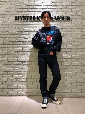 「秋」｜「アイテム（スカジャン）」を使った、HIDEさん（メンズ・172cm）の秋コーディネート