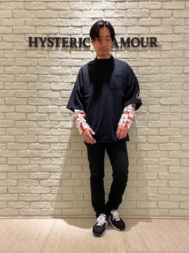 「アイテム（カバーオール、レッド系）」を使った、HIDEさん（メンズ・172cm）の秋コーディネート