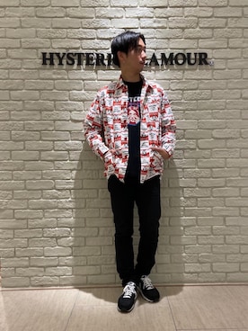 「アイテム（カバーオール、レッド系）」を使った、HIDEさん（メンズ・172cm）の秋コーディネート