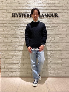 「柄シャツ」｜「アイテム（カバーオール）」を使った、HIDEさん（メンズ・172cm）の秋コーディネート