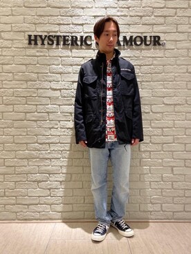 「アイテム（カバーオール、レッド系）」を使った、HIDEさん（メンズ・172cm）の秋コーディネート