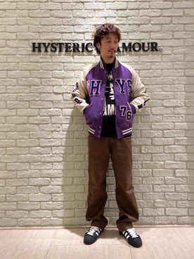 HYSTERIC GLAMOUR スタジャン メンズM 紫 HYSTERIC GLAMOUR ヒステリックグラマー 02243AB10 TURN THE