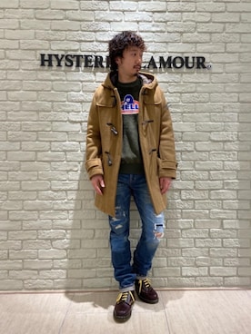 「フリース」｜「アイテム（ダッフルコート）」を使った、HIDEさん（メンズ・172cm）の秋コーディネート