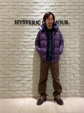 「長袖シャツ」｜「アイテム（ブルゾン）」を使った、HIDEさん（メンズ・172cm）の冬コーディネート