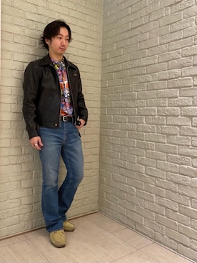 「70'sコーデ」｜「アイテム（その他アウター）」を使った、HIDEさん（メンズ・172cm）の冬コーディネート