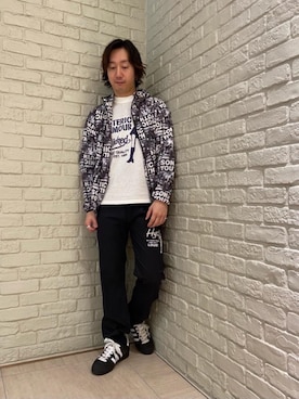 「サマーニット」｜「アイテム（ブルゾン）」を使った、HIDEさん（メンズ・172cm）の春コーディネート
