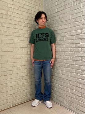 「ボタンダウン」｜HIDEさん（メンズ・172cm）の春コーディネート