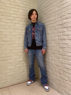 「ロンt」｜「アイテム（デニムジャケット）」を使った、HIDEさん（メンズ・172cm）の夏コーディネート