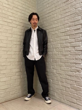 「ロックコーデ」｜「アイテム（ブルゾン）」を使った、HIDEさん（メンズ・172cm）の秋コーディネート