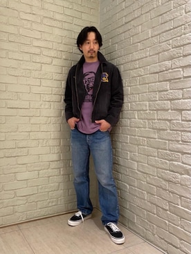 「ロンt」｜「アイテム（その他アウター）」を使った、HIDEさん（メンズ・172cm）の秋コーディネート