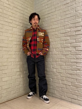 「ネルシャツ」｜「アイテム（その他アウター）」を使った、HIDEさん（メンズ・172cm）の秋コーディネート
