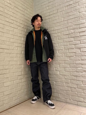 「ミリタリーコーデ」｜「アイテム（ナイロンジャケット）」を使った、HIDEさん（メンズ・172cm）の冬コーディネート