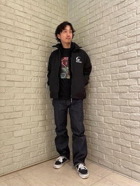 「でにむ」｜「アイテム（ナイロンジャケット）」を使った、HIDEさん（メンズ・172cm）の冬コーディネート