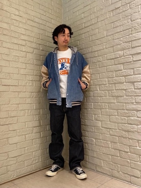 「ﾋﾞｯｸﾞｼﾙｴｯﾄ」｜「アイテム（ジャケット/アウター）」を使った、HIDEさん（メンズ・172cm）の冬コーディネート