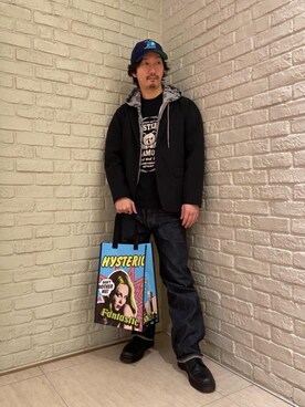 「エコバッグ」｜HIDEさん（メンズ・172cm）の冬コーディネート