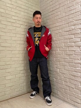 「90'sコーデ」｜「アイテム（ブルゾン）」を使った、HIDEさん（メンズ・172cm）の冬コーディネート