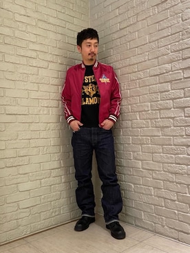 「90'sコーデ」｜「アイテム（ブルゾン）」を使った、HIDEさん（メンズ・172cm）の春コーディネート