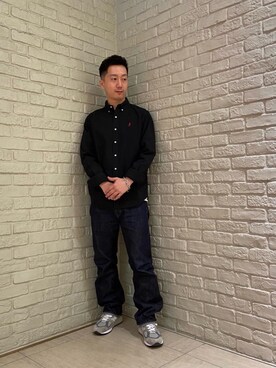 「ボタンダウン」｜HIDEさん（メンズ・172cm）の春コーディネート