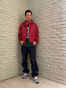 「ロンt」｜「アイテム（ブルゾン）」を使った、HIDEさん（メンズ・172cm）の秋コーディネート