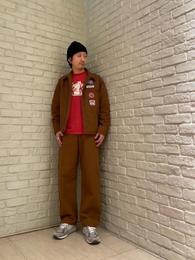 「ワーク」｜「アイテム（ブルゾン）」を使った、HIDEさん（メンズ・172cm）の冬コーディネート
