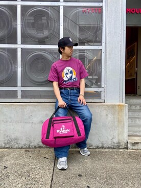 「ボストンバッグ」｜HIDEさん（メンズ・172cm）の夏コーディネート